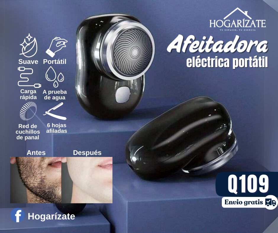 Afeitadora eléctrica portátil